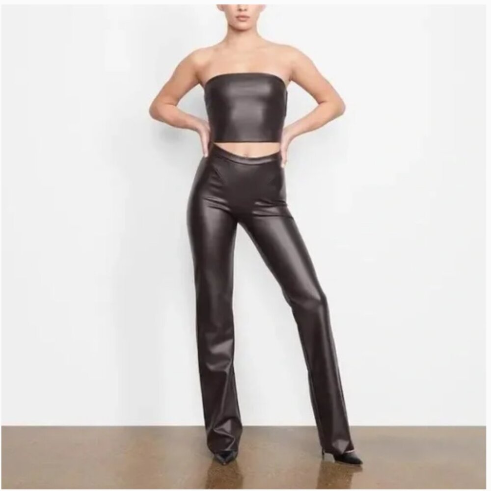 SKIMS Faux Leather Tube Top